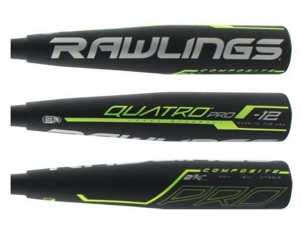 New USSSA Certified 2019 Rawlings Composite Quatro Pro Bat (-12) 16 oz 28"