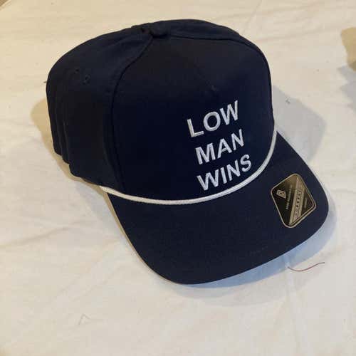 Low Man Wins Navy Blue Snap Back