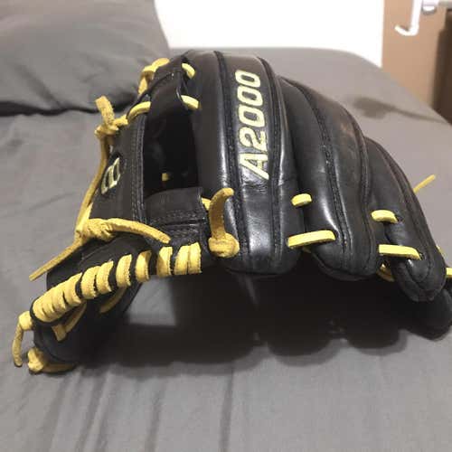 Black Adult Infield A2000 12.25" Softball Glove