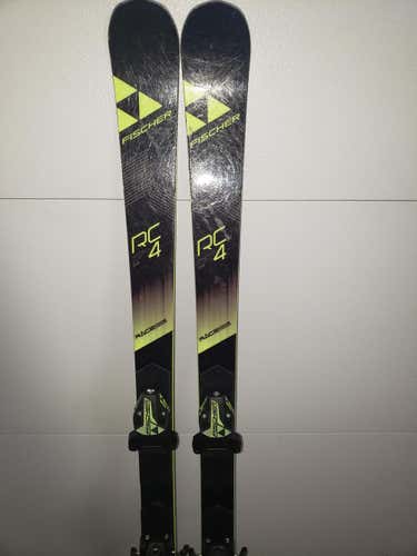 Used 2018 Fischer Racing RC4 World Cup GS Skis With FJ7  Bindings 140cm