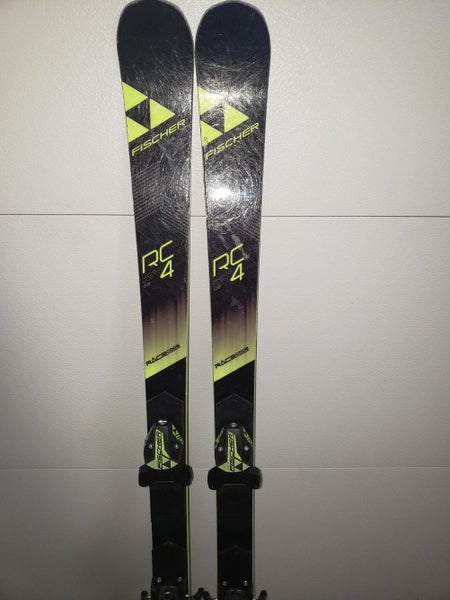 Used 2018 Fischer Racing RC4 World Cup GS Skis With FJ7 Bindings 140cm