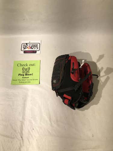 Red Used Rawlings Right Hand Throw Infield Player series Baseball Glove 10"