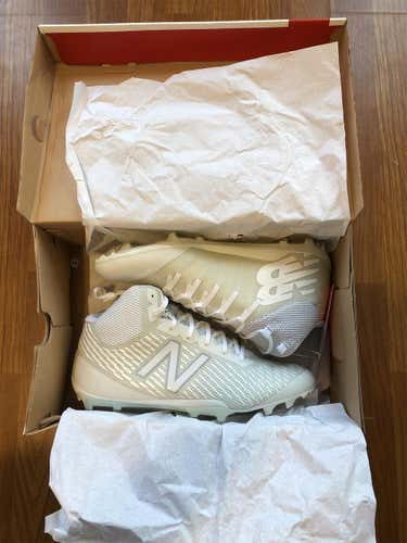 New Balance Burn X Mid Cleats - White - Sz 12