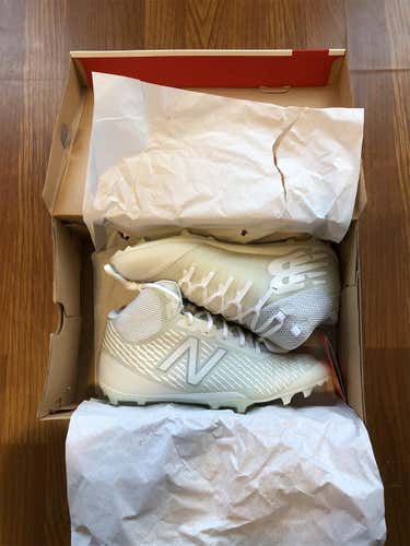 New Balance Burn X Mid Cleats - White - Sz 12
