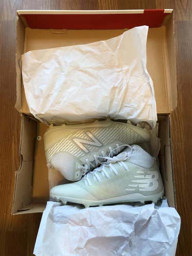 New Balance Burn X Mid Cleats - White - Sz 11