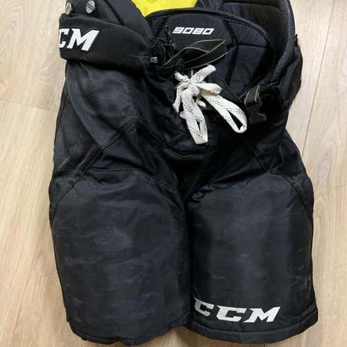 Black Senior Medium CCM Tacks 9080 Hockey Pants