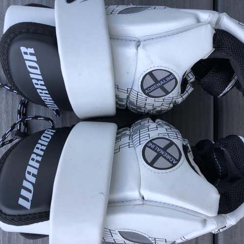White Used Player's Warrior 12" Lacrosse Gloves