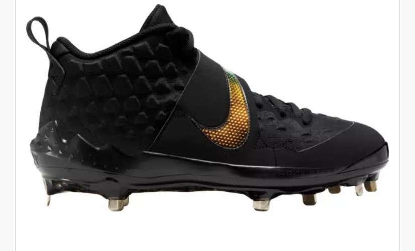 Nike Trout 6 Black New Adult Men's Size 12 (Women's 13) Metal Nike High Top