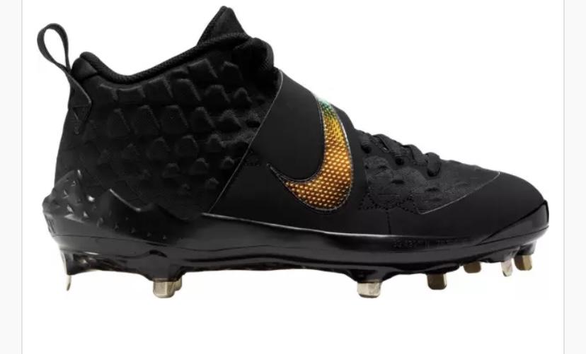 Nike Trout 6 Black New Adult Men's Size 12 (Women's 13) Metal Nike High Top