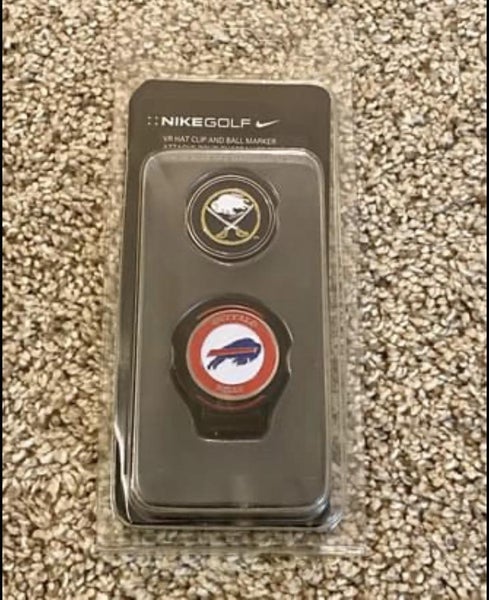 NEW: NIKE GOLF BUFFALO BILLS & BUFFALO SABRES BALL MARKERS WITH HAT CLIP