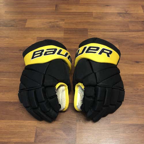 Black Senior Bauer Vapor Pro Team 14" Pro Stock Gloves