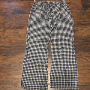 Intense Pajama Pants Fleece Soft Blue Yellow Plaid Casual Lounge Sleep Bottoms M