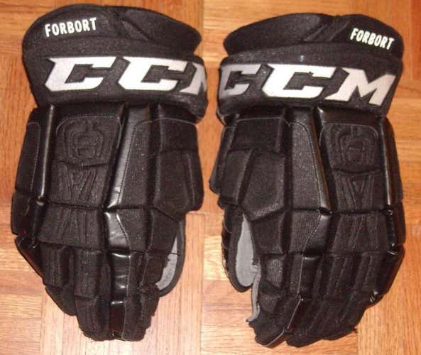 Los Angeles Kings Derek Forbort game-worn CCM Pro gloves (15 inches) from 2015-16 rookie year NHL