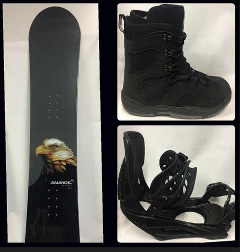 New Beginner-Intermediate Snowboard Package With Bindings Medium Flex True Twin Snowboard