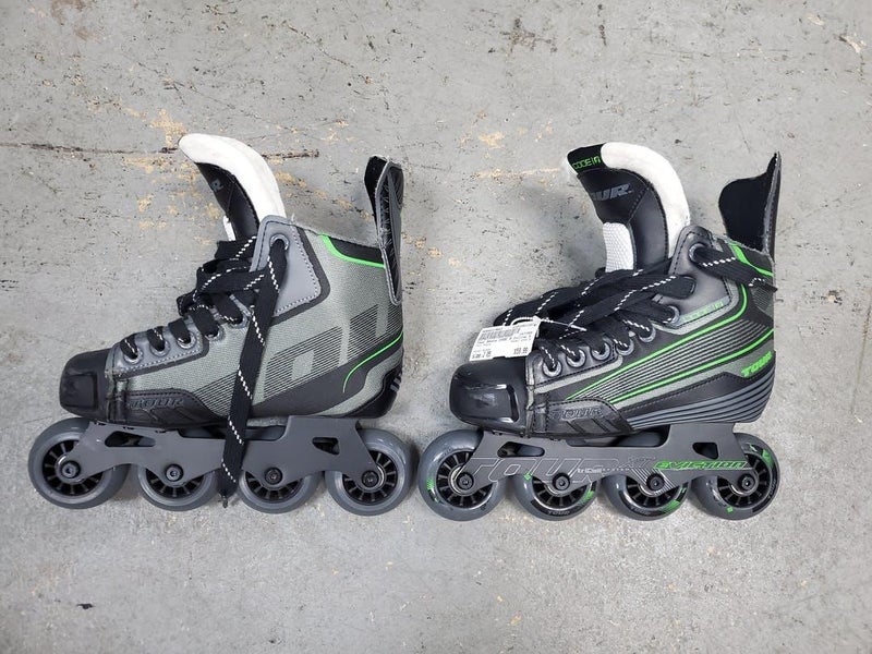 Used Tour Skate Code 9 Junior 05 Street Hockey Roller Hockey Skates