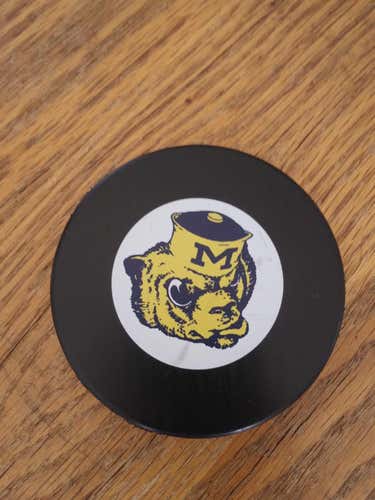 University Of Michigan Big Ten Official Game Puck College Hockey NCAA