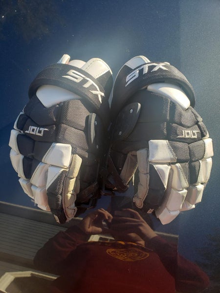 Black Used STX Jolt Goalie Gloves 13"
