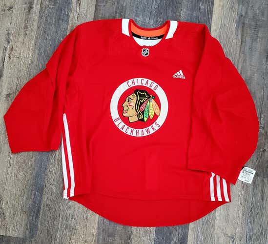 New Chicago Blackhawks Pro Stock Authentic Goalie Practice Jersey 58G