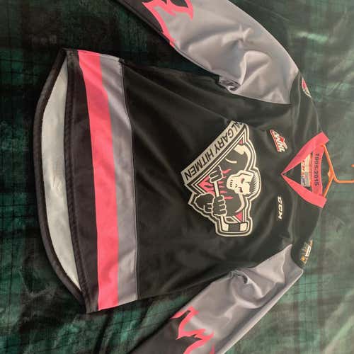 Black Adult Large CCM WHL Calgary Hitmen 20th Anniversary Jersey