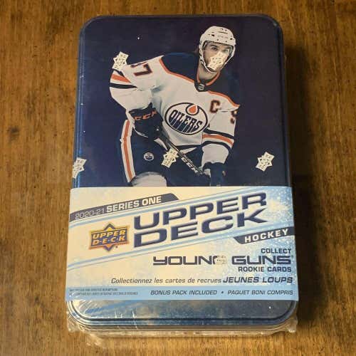 2020-21 Upper Deck Series 1 NHL Hockey Sealed 10 Pack Retail Collectible Tin