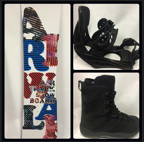 New 140 CM Beginner-Intermediate Snowboard Package Airwalk With Bindings & Boots!