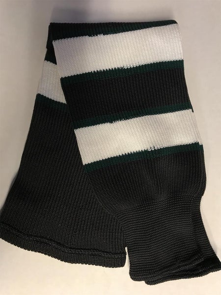 Knit Hockey Socks Black/White/Green