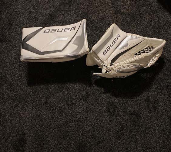 White Senior Regular One60 Glove and Blocker