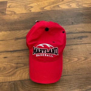 Red University Of Maryland Baseball One Size Fits All Hat