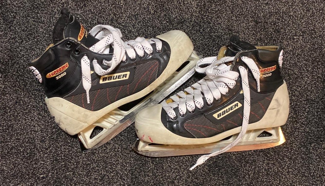 Size 10 Bauer Supreme 3000 Regular Width Hockey Goalie Skates