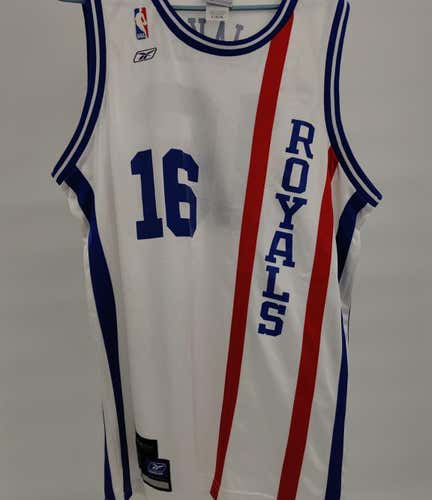 Sacramento Kings Peja Stojakovic Reebok Hardwood Classic Royals NBA Authentic Jersey Adult Large