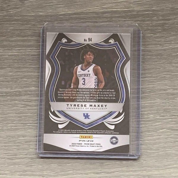 Tyrese Maxey 20-21 Prizm Draft Picks Silver Kentucky 76ers Rookie