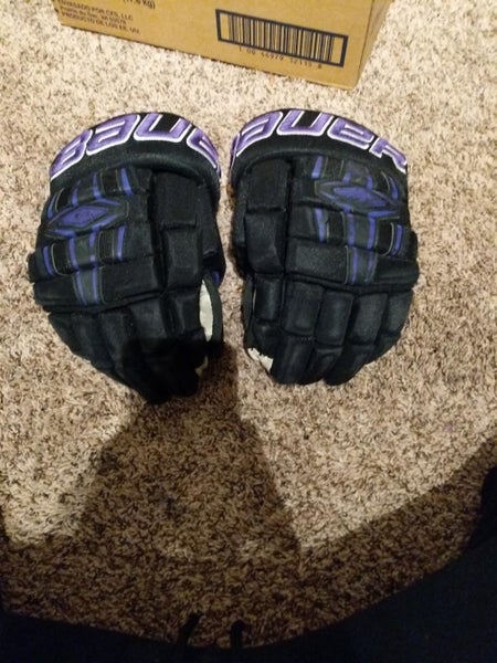 Purple Used Senior Bauer Nexus Gloves 13" Pro Stock