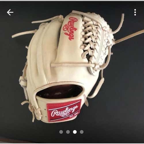 Brown Adult Used Rawlings Right Hand Throw Infield Heart of the Hide Baseball Glove 11.75"