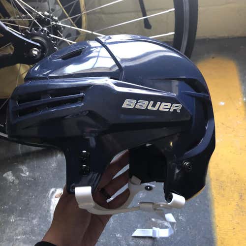 Blue Used Large Bauer Re-Akt  Helmet