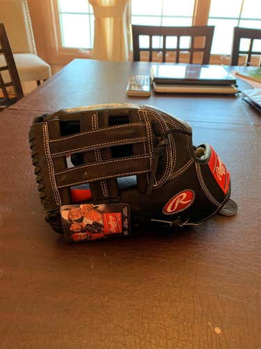 Black High School/College Outfield Pro Preferred 12.75" Baseball Glove