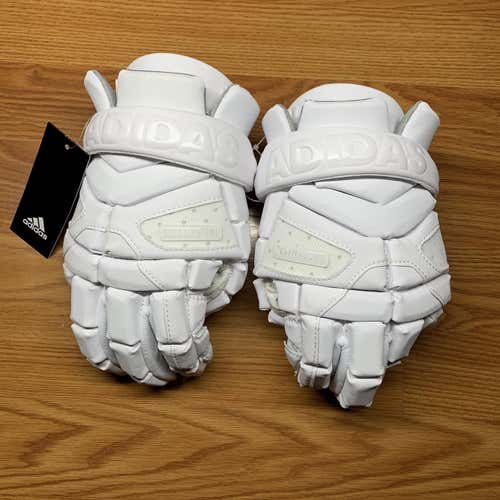 White New Player's Adidas Freak 12" Lacrosse Gloves