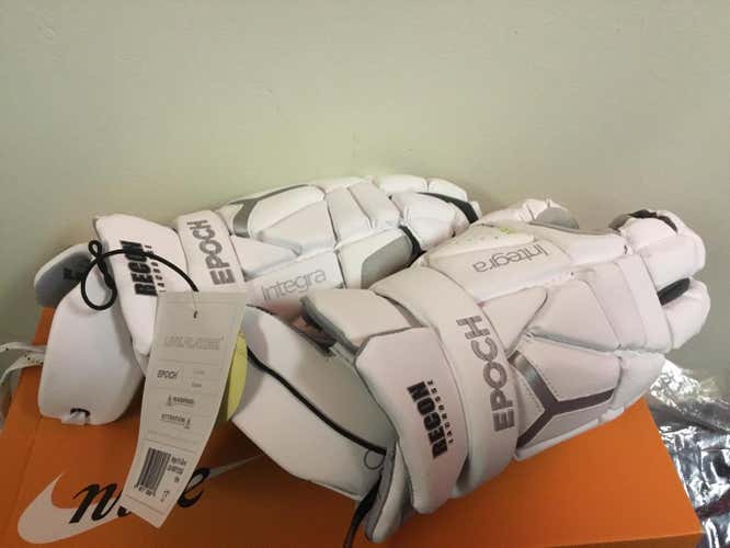 White New Epoch Integra Lacrosse Gloves 13"
