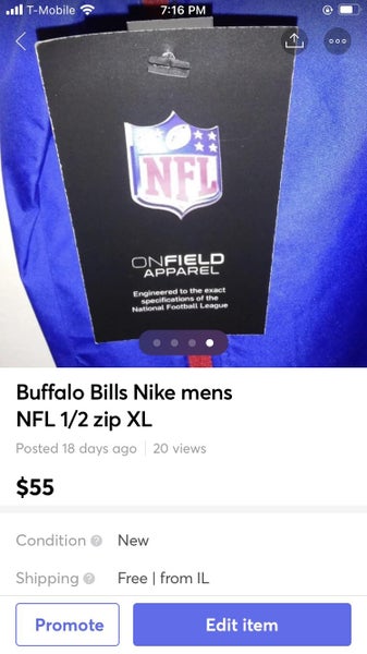 Nike Sideline Coach (NFL Buffalo Bills) Men's Short-Sleeve Jacket.