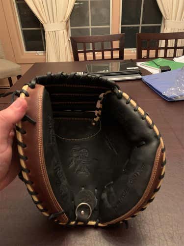 Black High School/College Catcher's Heart of the Hide 33" Baseball Glove