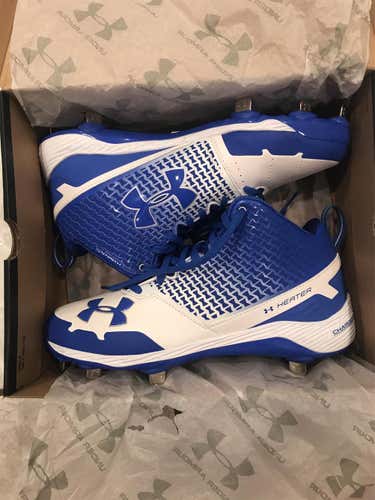NEW Under Armour Men’s Heater Mid Metal Baseball Cleats (8.5)