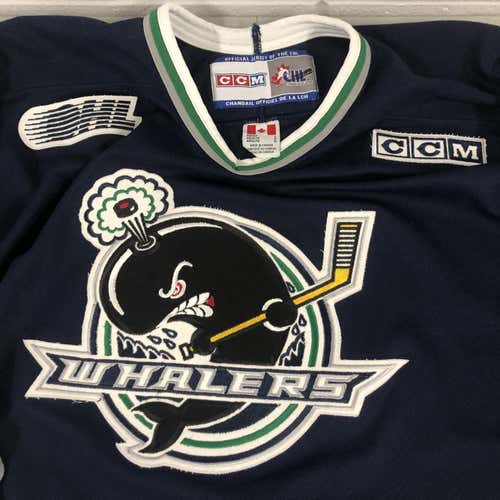 Plymouth Whalers OHL Large CCM Pro Stock Jersey