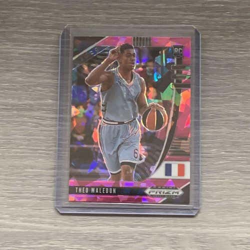 Theo Maledon 20-21 Prizm Draft Picks Pink Cracked Ice France OKC Thunder RC