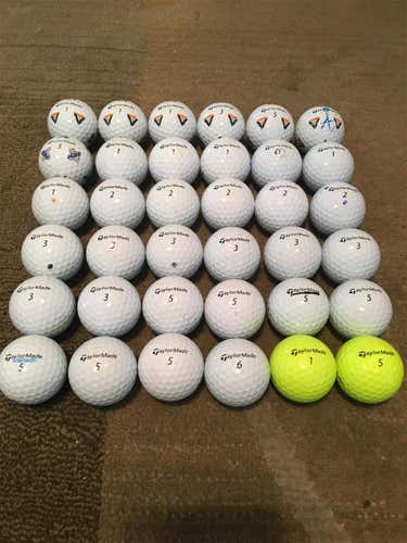 White Used TaylorMade TP5 36 Pack (3 Dozen) Balls