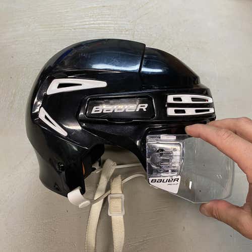 Black Used Medium Bauer Re-Akt 75 Helmet
