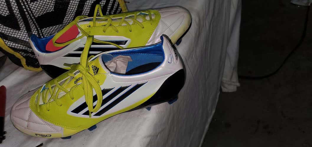 White New Men's Size 9.0 (Women's 10) Molded Cleats Adidas F50 adizero Cleats
