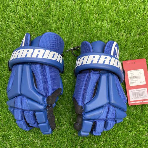 Blue New Player's Warrior Burn 12" Lacrosse Gloves