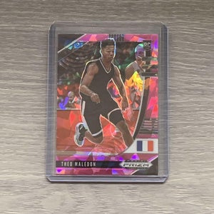 Theo Maledon 20-21 Prizm Draft Picks Pink Cracked Ice France OKC Thunder RC