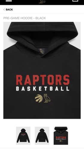 OVO X Raptors Basketball AUTHENTIC!! Black Adult XL Hoodie Sweatshirt BRAND NEW WITH TAGS!