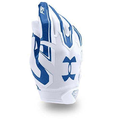 Under Armour UA Boys F5 Alter Ego Superman Football Gloves ROYAL BLUE 1285058-101 YOUTH NEW