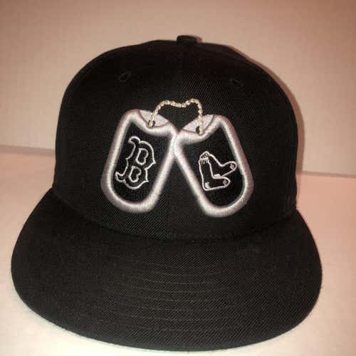 Boston Red Sox Black & Silver 7 New Era Dog Tags Hat MLB